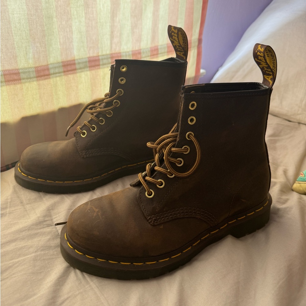 Dr Martens 1460 Crazy Horse Leather Lace up Boots